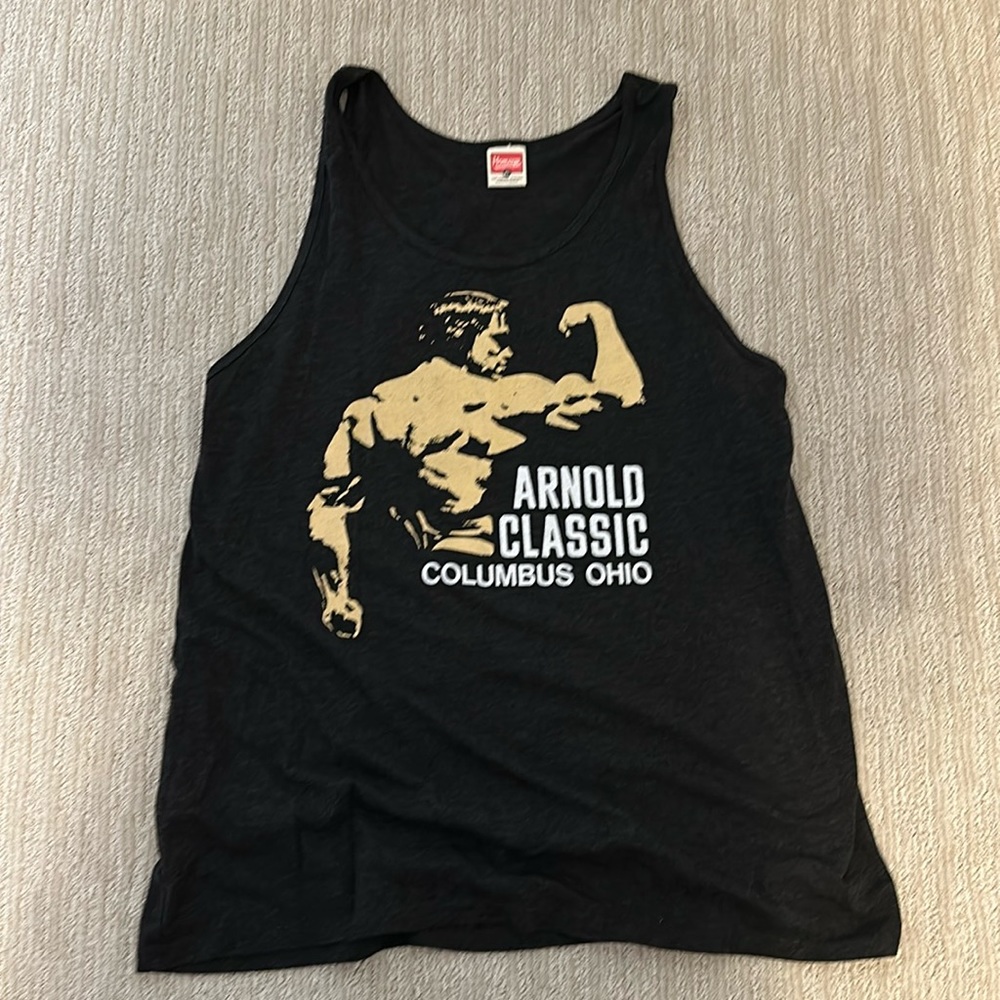 HOMAGE Black Tank Top with Cream Graphic - Arnold Classic Columbus Ohio